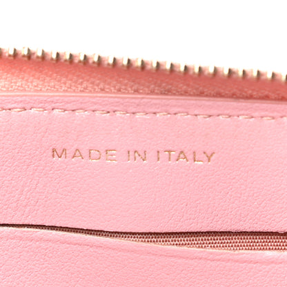 Chanel Iridescent Caviar Quilted Medium Zip Around Wallet Pink 7 of 9