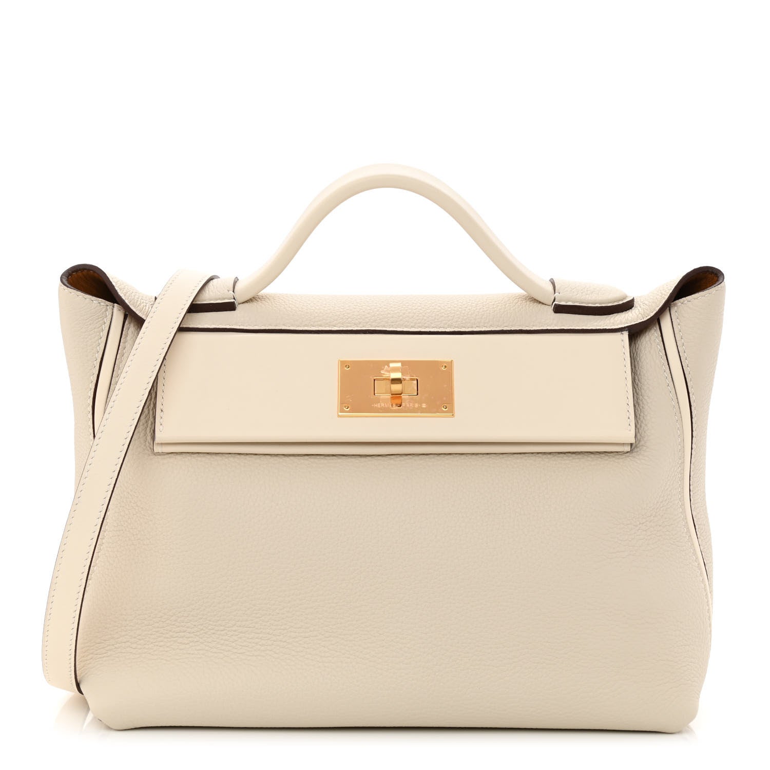 Hermes Taurillon Maurice Swift 24/24 29 Craie Nata Sesame 1 of 11