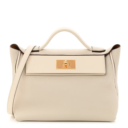Hermes Taurillon Maurice Swift 24/24 29 Craie Nata Sesame 1 of 11