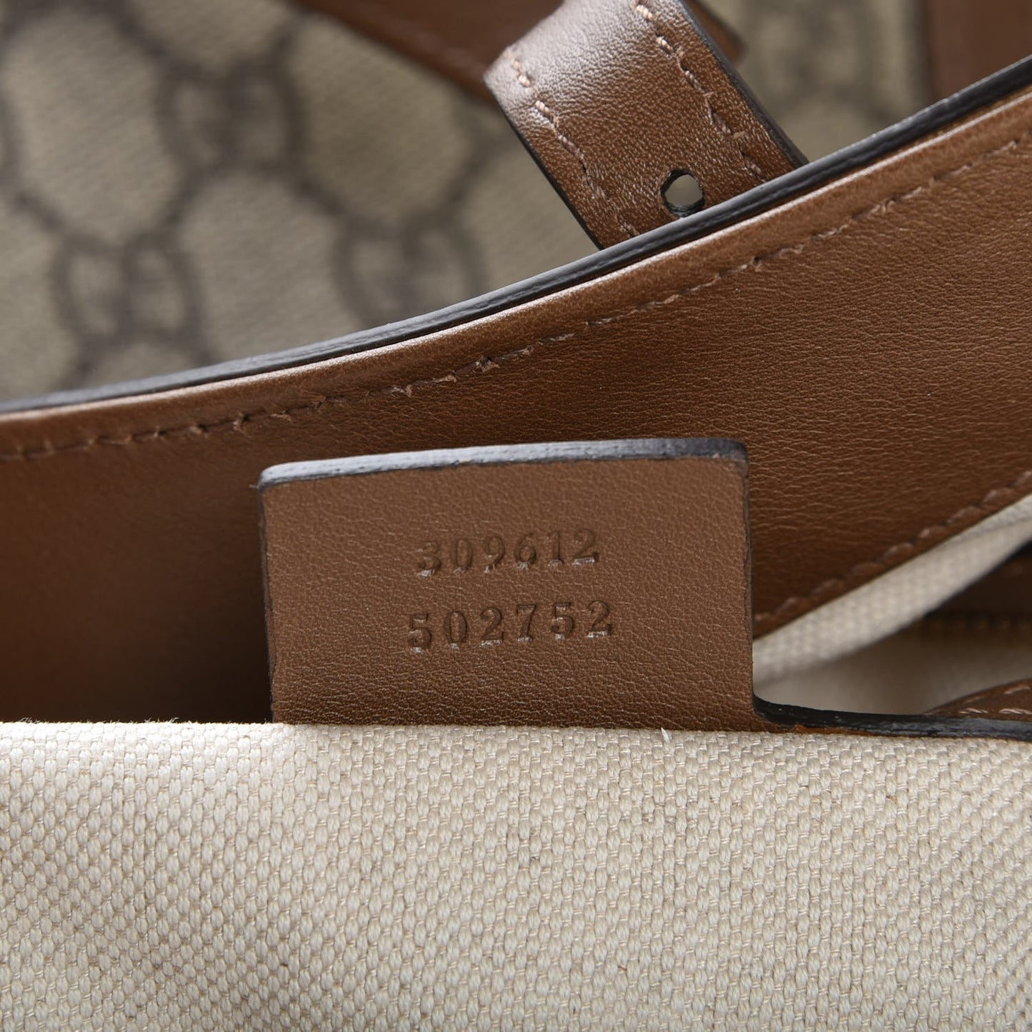 GG Supreme Monogram Large Nice Tote Brown