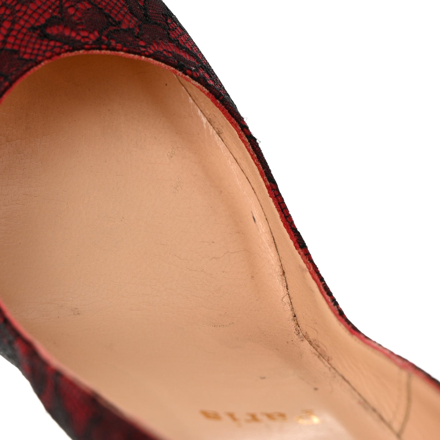 Lace Pigalle Follies 100 Pumps 38 Red