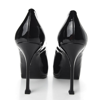 Saint Laurent Patent Tribtoo 80 Platform Pumps 38.5 Black 6 of 10