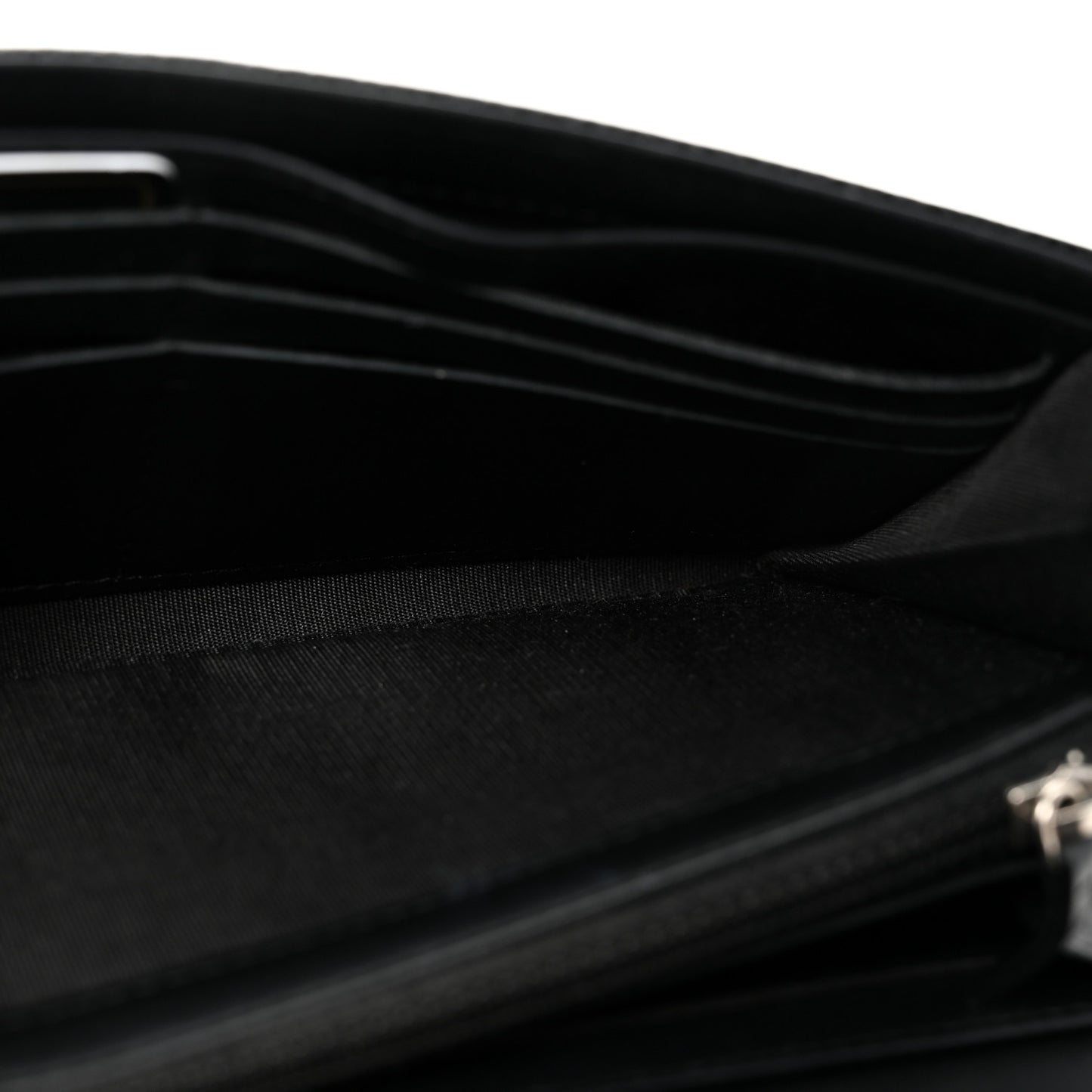 Caviar Timeless CC Large Gusset Flap Wallet Black