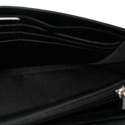 Chanel Caviar Timeless CC Large Gusset Flap Wallet Black 5 of 9