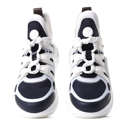 Louis Vuitton Calfskin Technical Nylon LV Archlight Sneakers 36.5 Marine 5 of 10