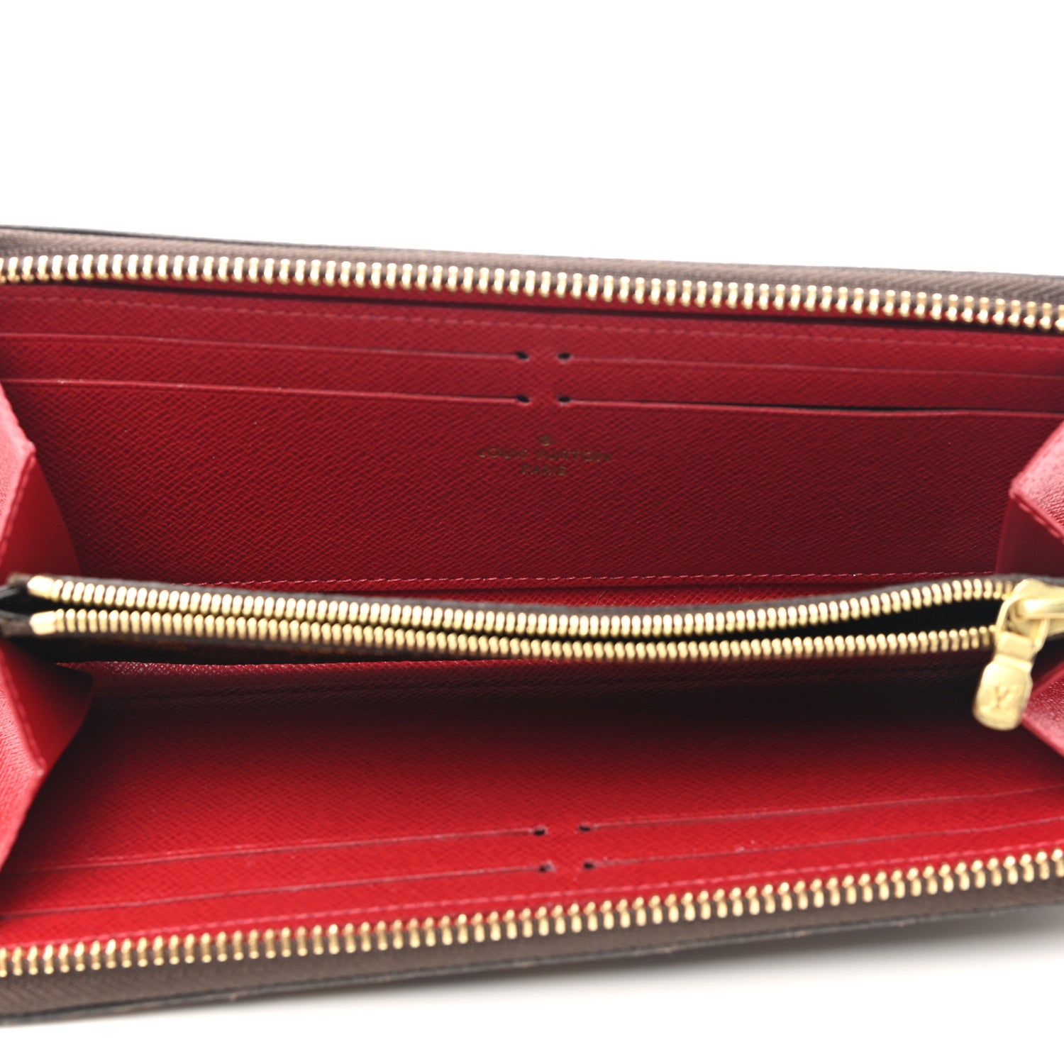 Louis Vuitton Damier Ebene Clemence Wallet Cherry 5 of 8