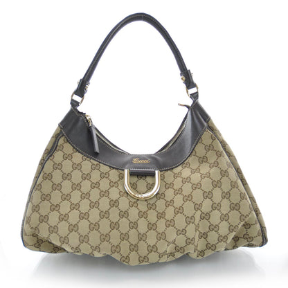 Gucci Monogram D Gold Hobo Ebony 1 of 8