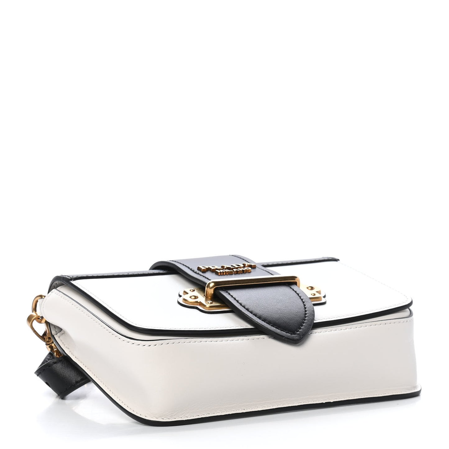 Saffiano City Calf Cahier Belt Bag White Black