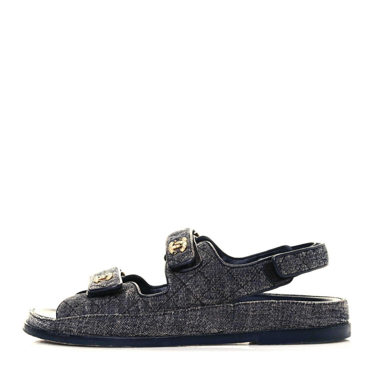 Denim Velcro Dad Sandals 42 Blue