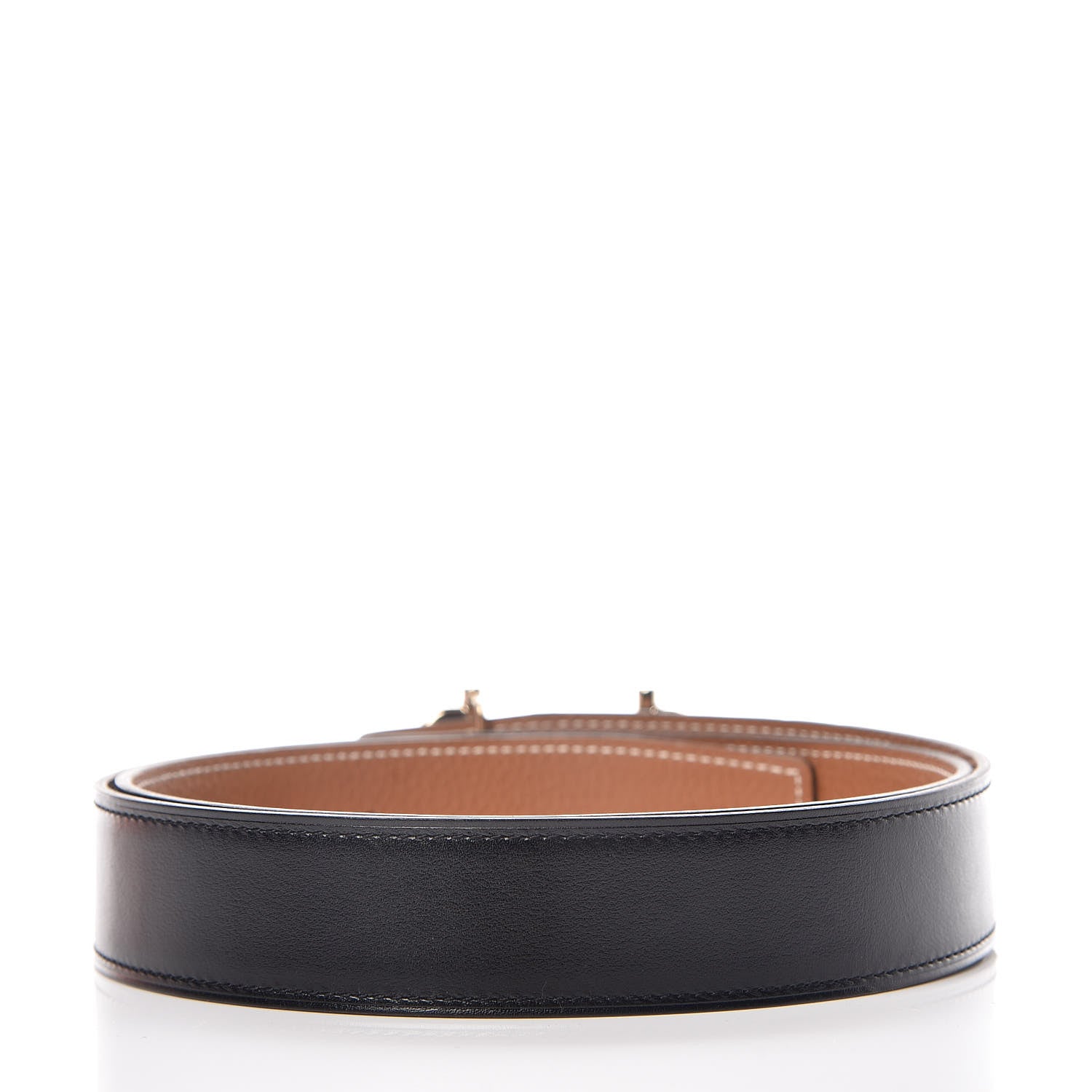 Hermes Box Togo 32mm Gamma Belt 90 Black Gold 3 of 7