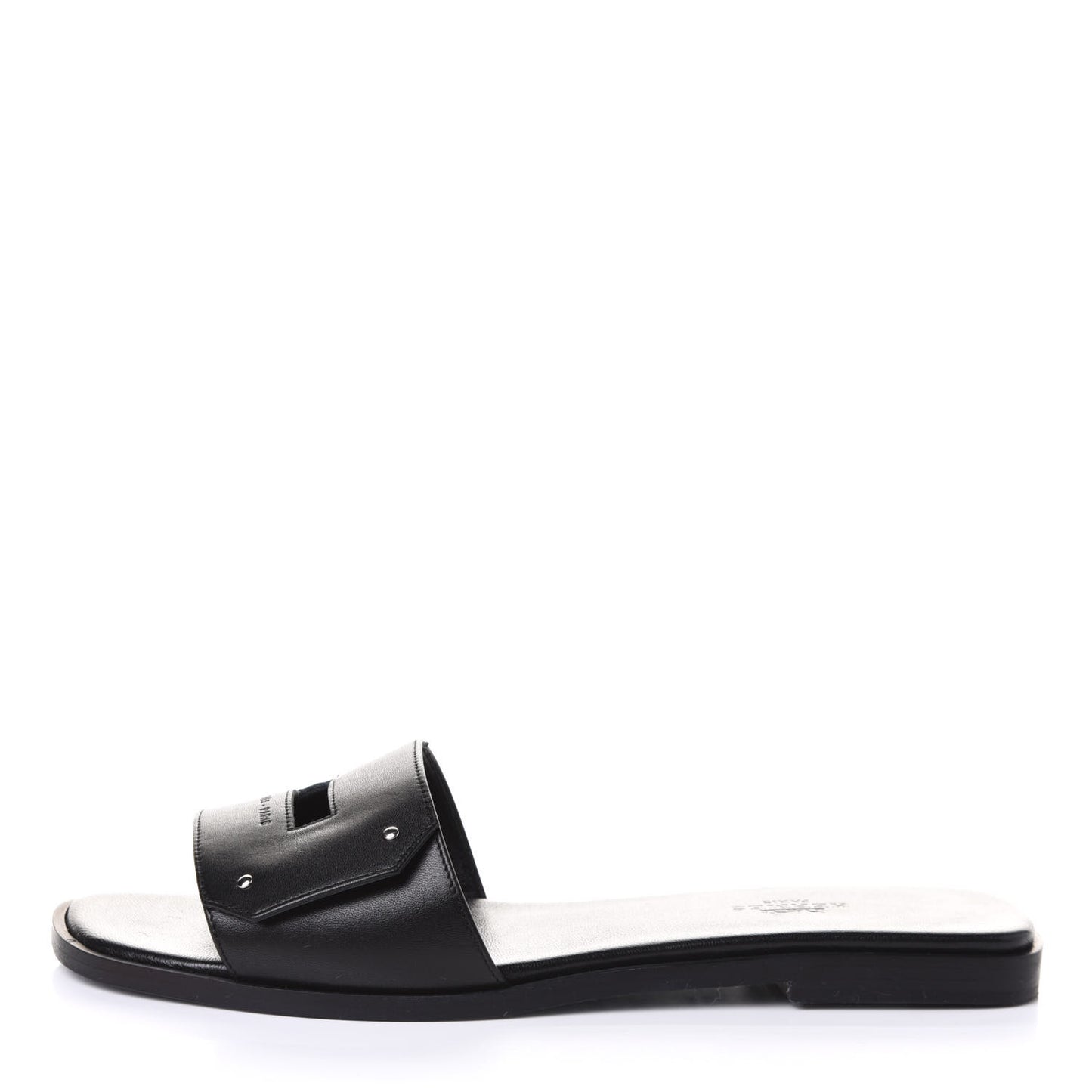 Calfskin View Sandals 37.5 Black