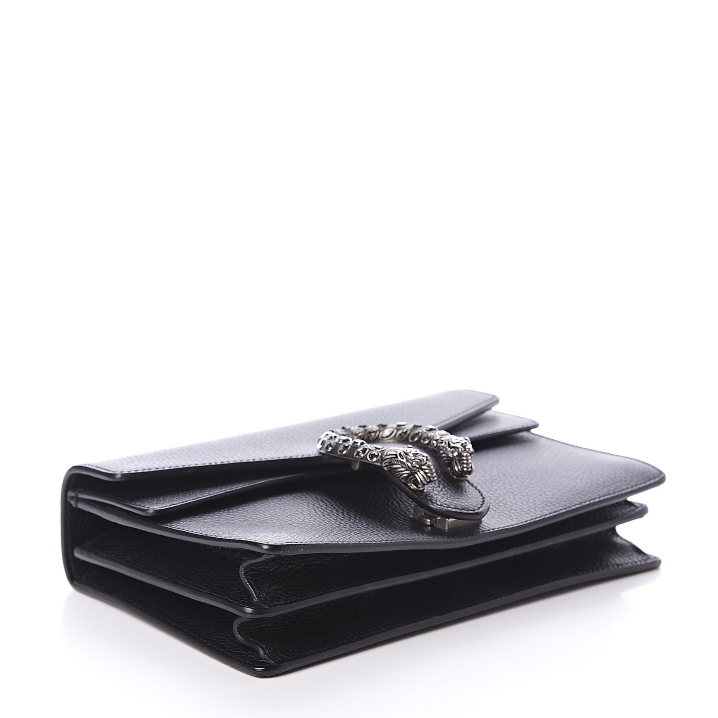Pebbled Calfskin Small Dionysus Shoulder Bag Black