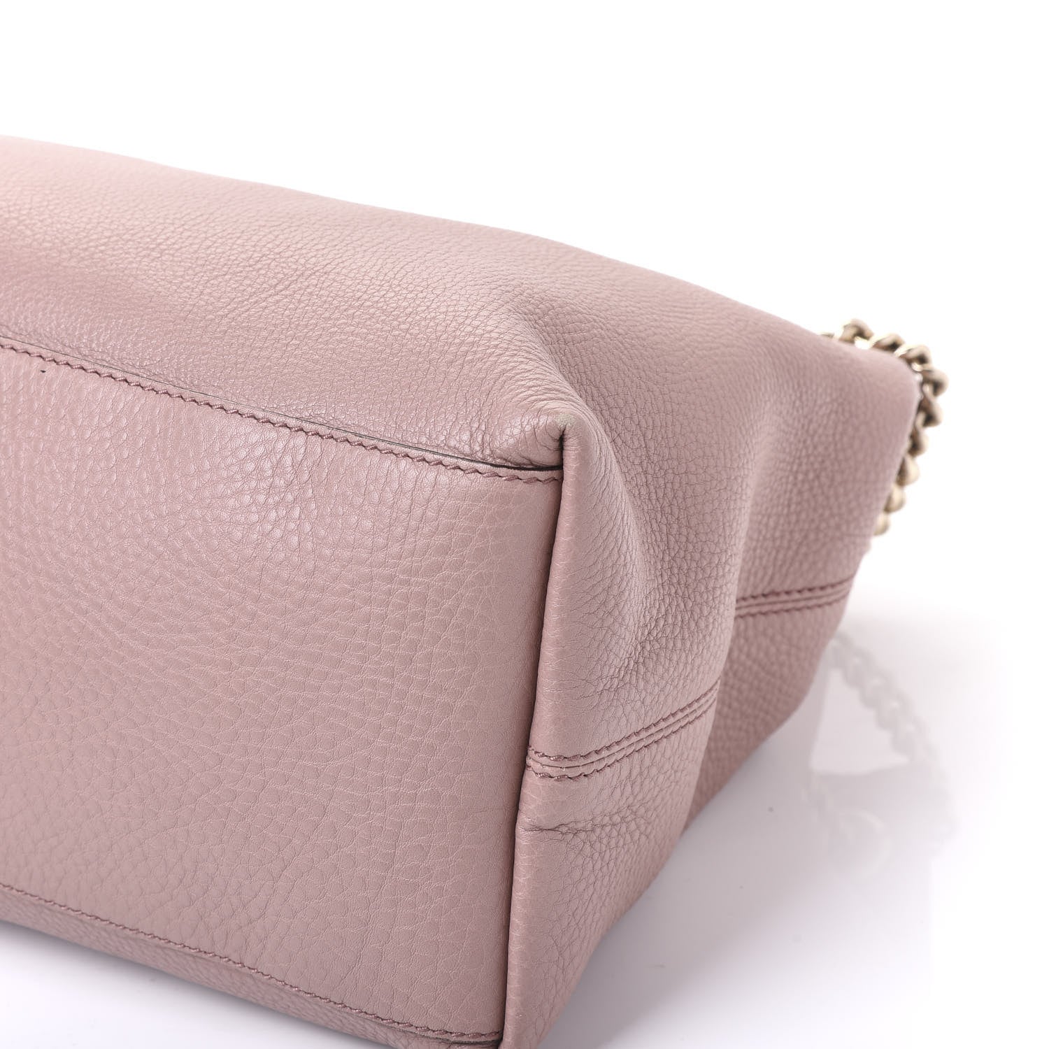 Gucci Pebbled Calfskin Medium Soho Chain Shoulder Bag Dark Cipria 8 of 12