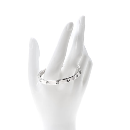 Cartier 18K White Gold 6 Diamond LOVE Bracelet 16 2 of 4