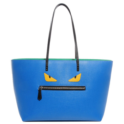 Fendi Vitello Elite Cuoio Monster Buggies Medium Roll Tote Zaffire Black Multicolor Lago 1 of 9