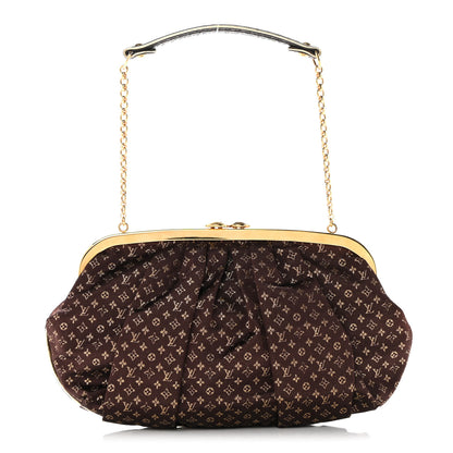 Louis Vuitton Satin Monogram Aumoniere Clutch Brown 1 of 9