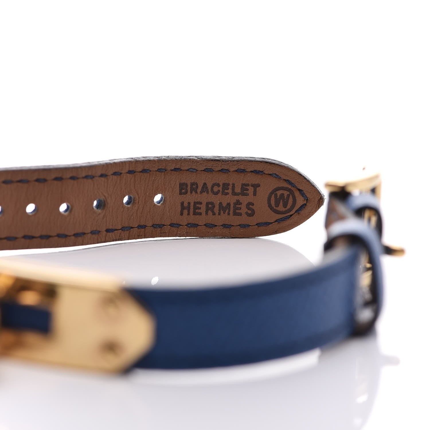 Hermes Stainless Steel Courchevel 20mm Kelly Cadena Quartz Watch Bleu France 5 of 8