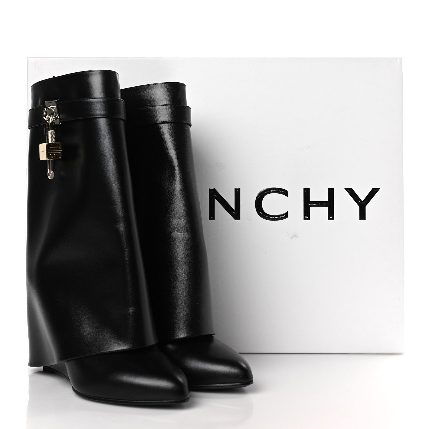 Givenchy Calfskin Shark Lock Ankle Boots 41 Black 7 of 7