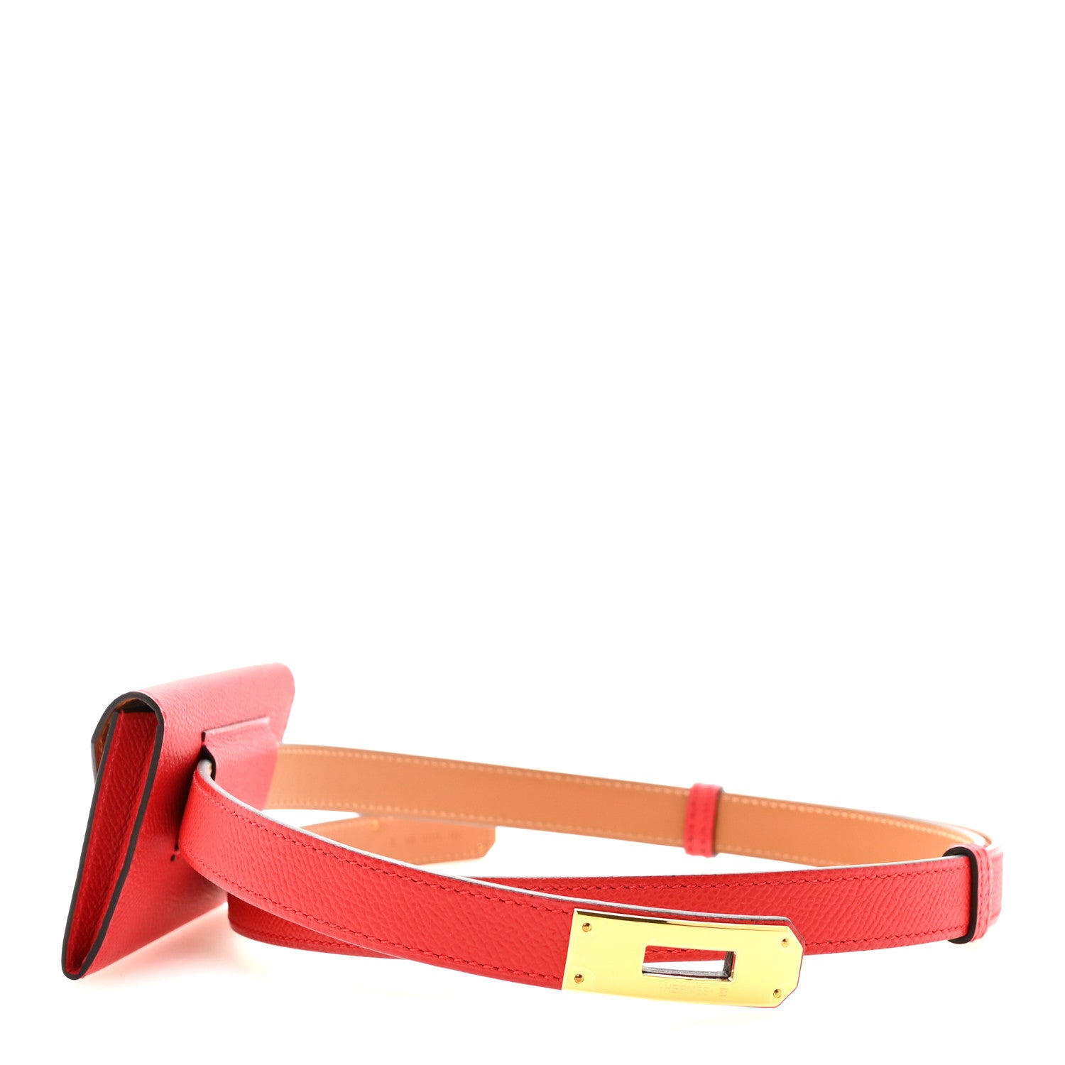 Hermes Epsom Kelly Pocket Belt Rouge Radieux 2 of 4