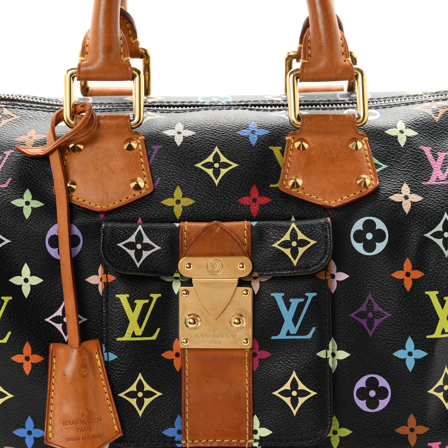 Louis Vuitton Monogram Multicolor Speedy 30 Black 7 of 9