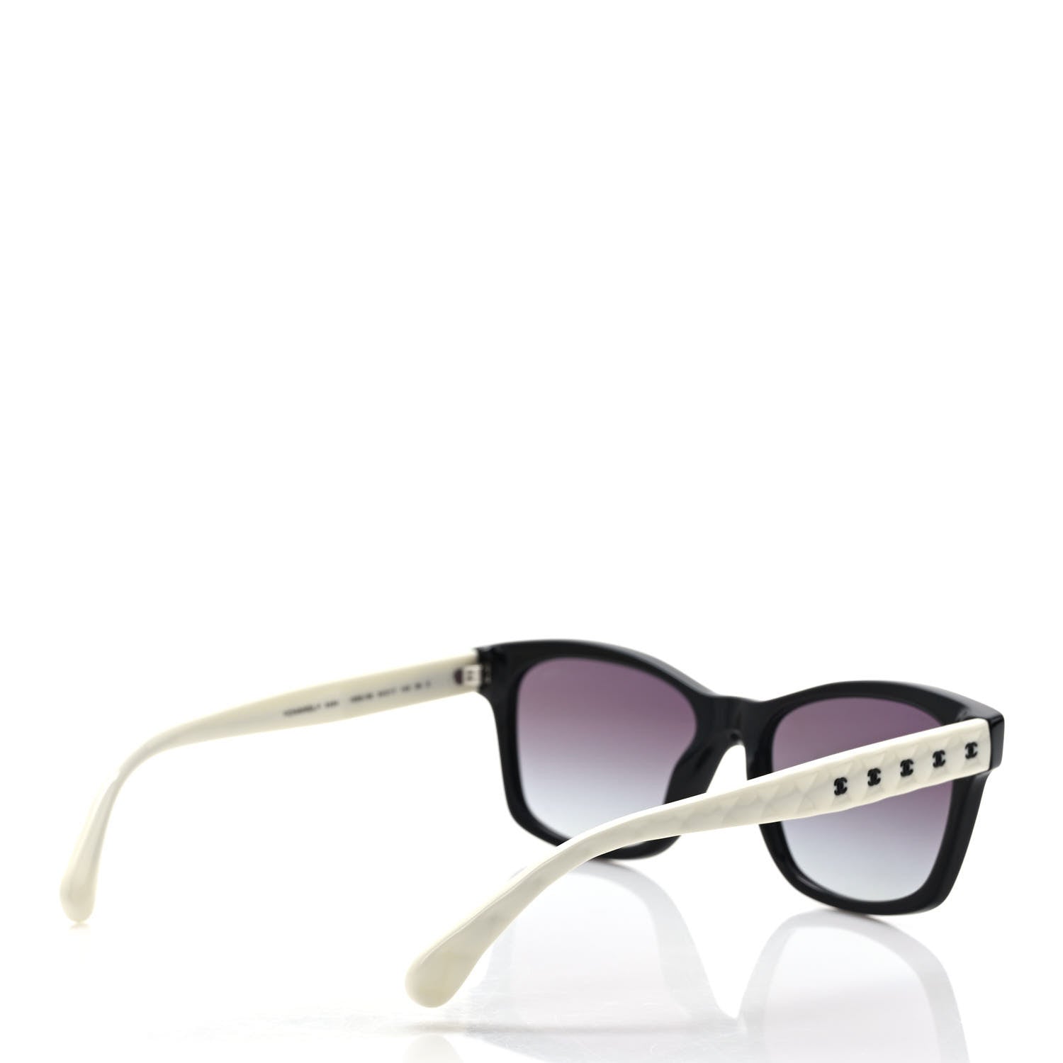 Chanel Acetate Quilted CC Square Sunglasses 5484 White Black 4 of 8
