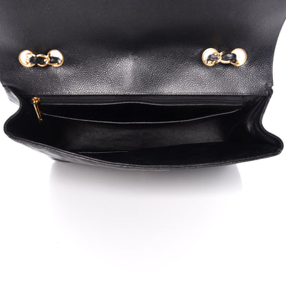 Chanel Caviar Quilted Jumbo Single Flap Black 5 of 13