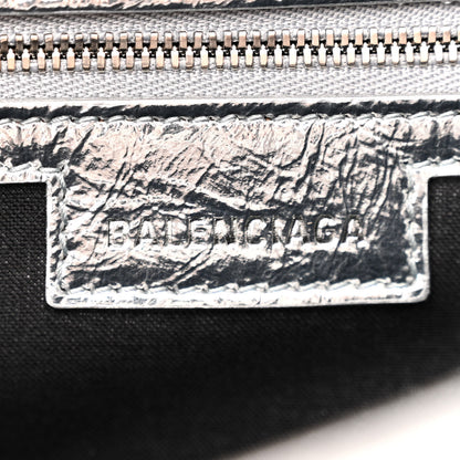 Balenciaga Smooth Metallic Calfskin Large Lindsay Shoulder Bag Silver 6 of 20