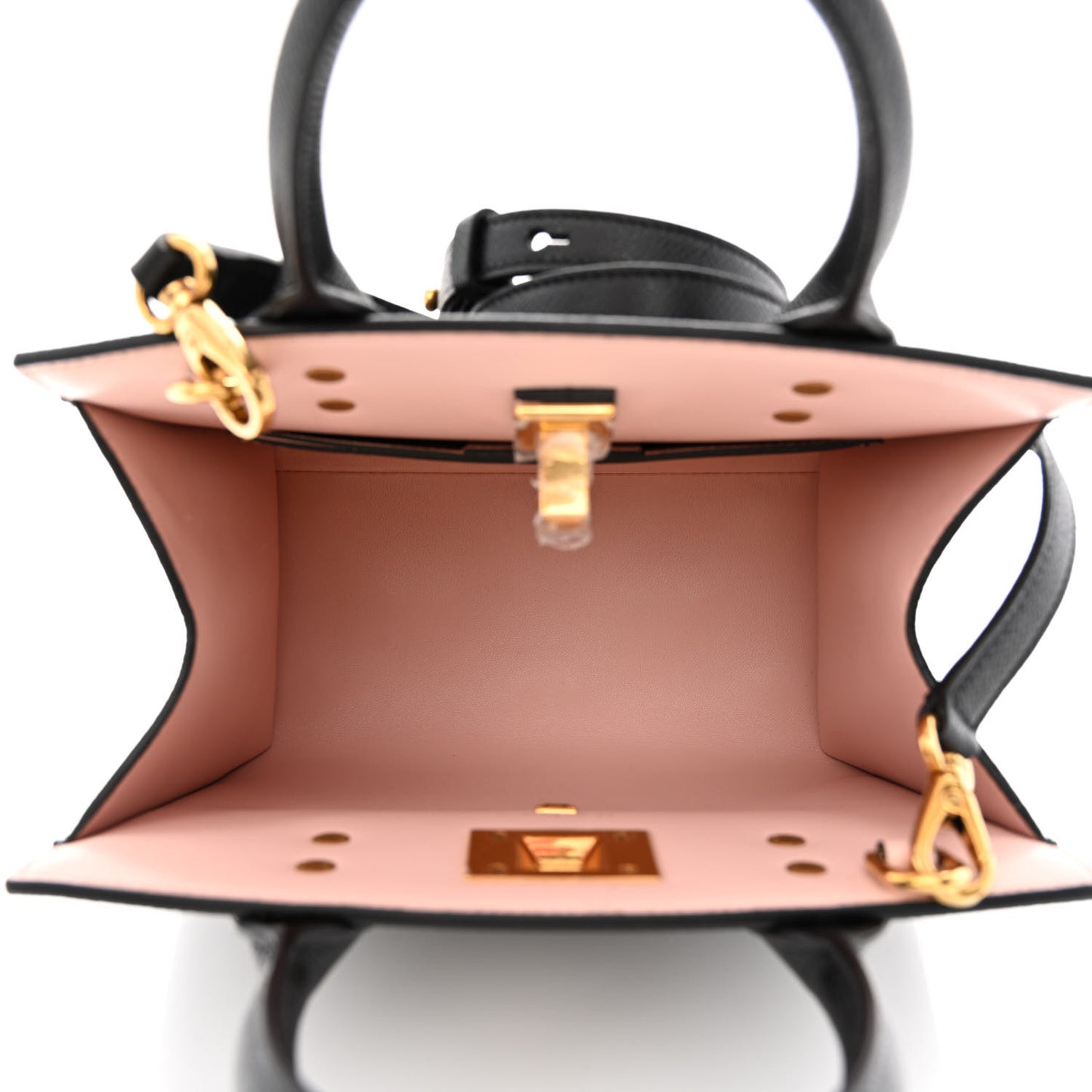 Calfskin Small The Studio Box Bag Black