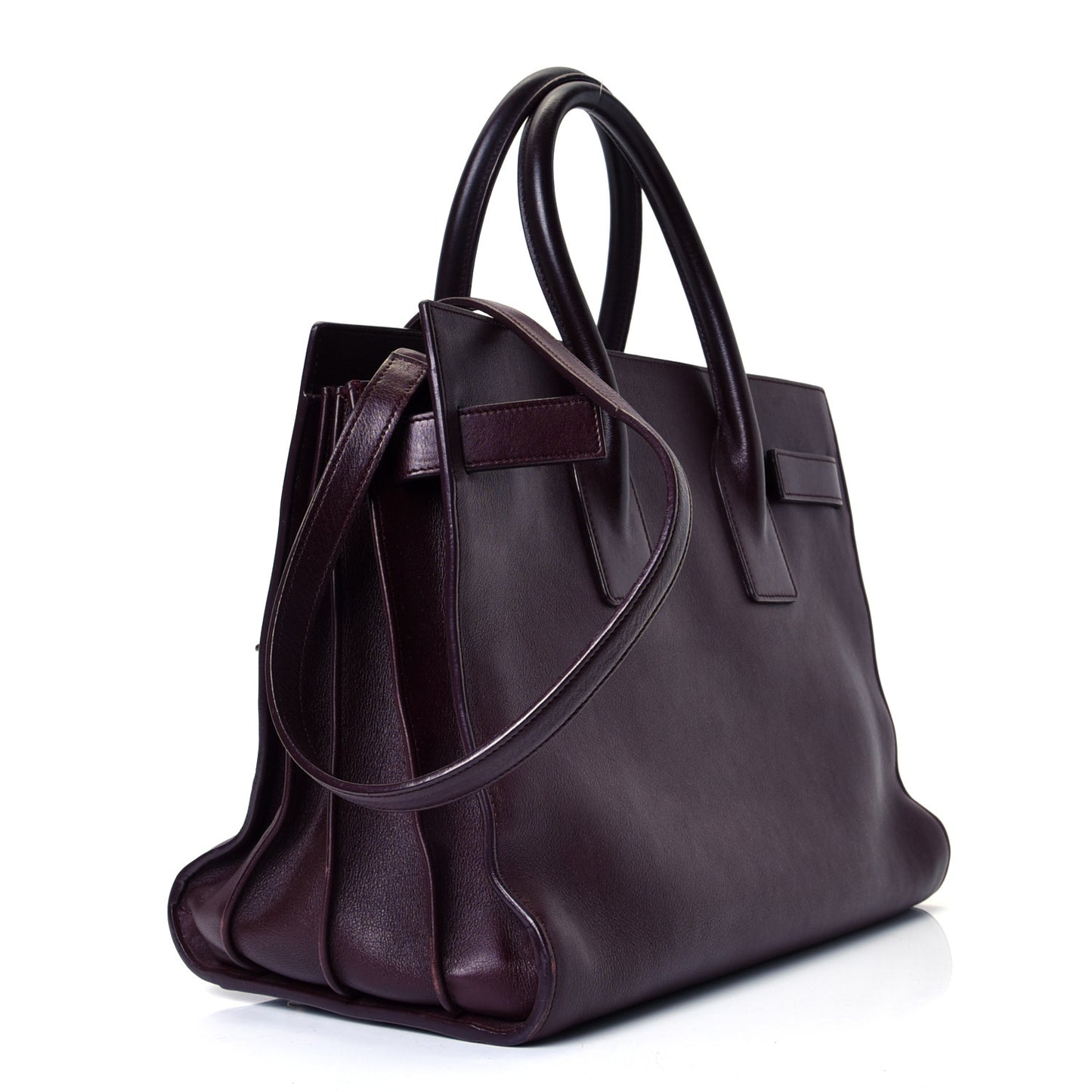 Grained Calfskin Small Classic Sac De Jour Bordeaux