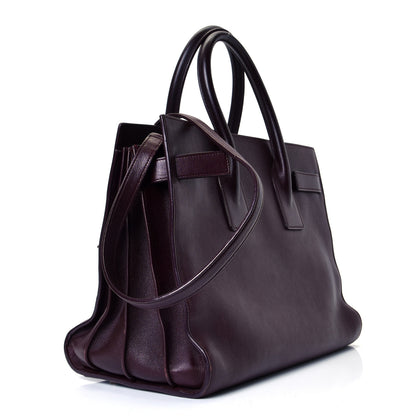 Saint Laurent Grained Calfskin Small Classic Sac De Jour Bordeaux 2 of 4