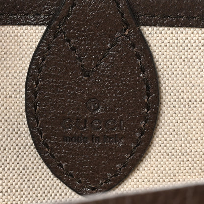Gucci GG Supreme Monogram Textured Dollar Calfskin Web Large Ophidia Tote Beige Ebony New Acero 8 of 12
