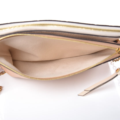 Louis Vuitton Empreinte Double Zip Pochette Beige Rose Creme 5 of 7