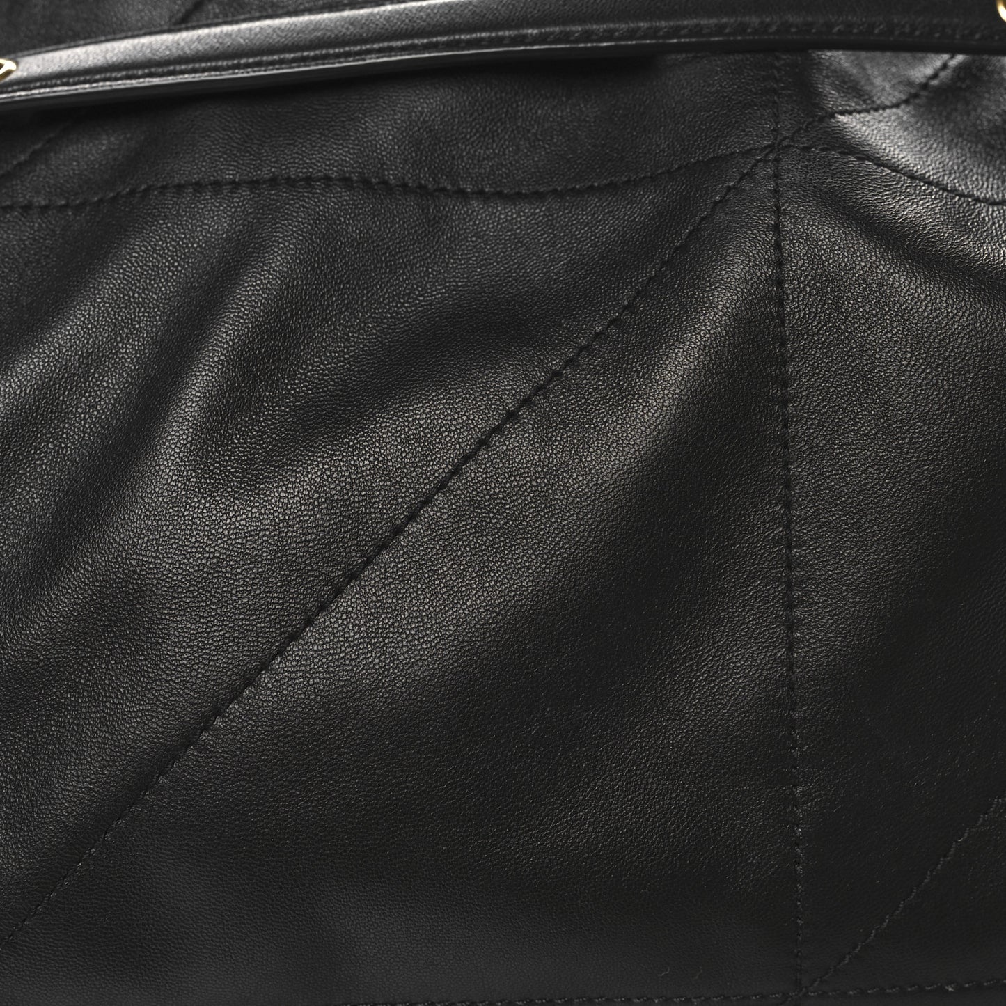Lambskin Matelasse Monogram Large Jamie 4.3 Black
