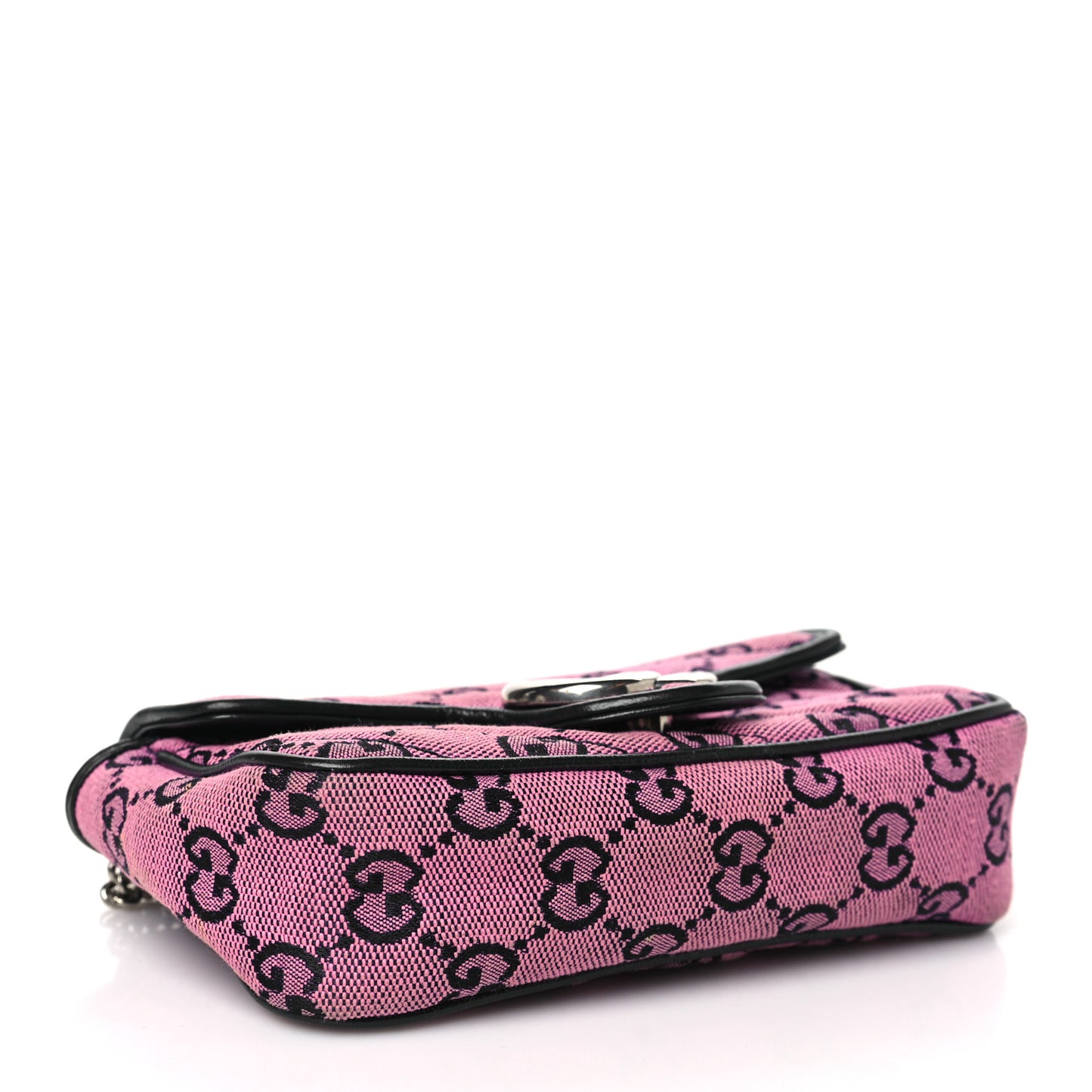 Monogram Multicolor Matelasse Diagonal Super Mini GG Marmont Shoulder Bag Pink Blue
