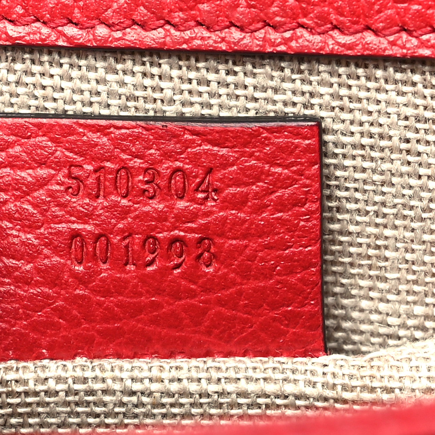 Gucci Dollar Calfskin Small Interlocking G Shoulder Bag Red 7 of 11