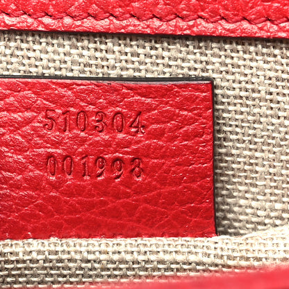 Gucci Dollar Calfskin Small Interlocking G Shoulder Bag Red 7 of 11