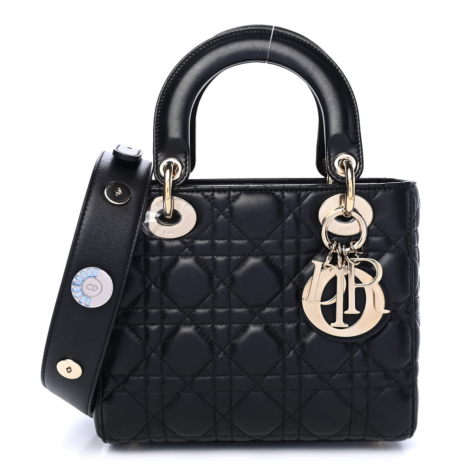 Christian Dior Lambskin Cannage Small Lucky Badges My Lady Dior Black 1 of 10