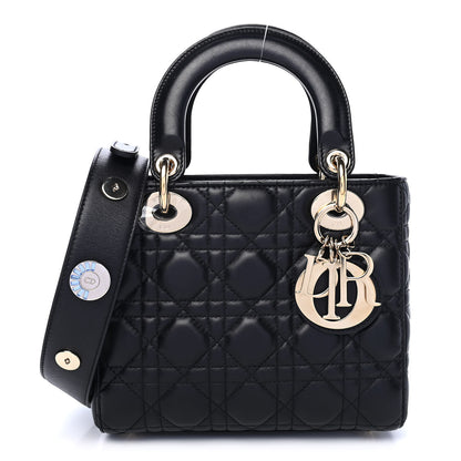 Christian Dior Lambskin Cannage Small Lucky Badges My Lady Dior Black 1 of 10