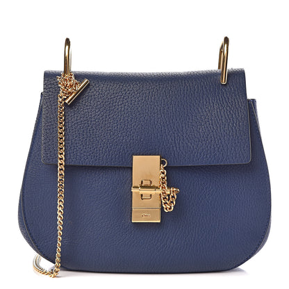 Chloe Grained Lambskin Drew Shoulder Bag Royal Navy 1 of 9