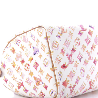 Louis Vuitton Watercolor Aquarelle Speedy 35 White 5 of 10