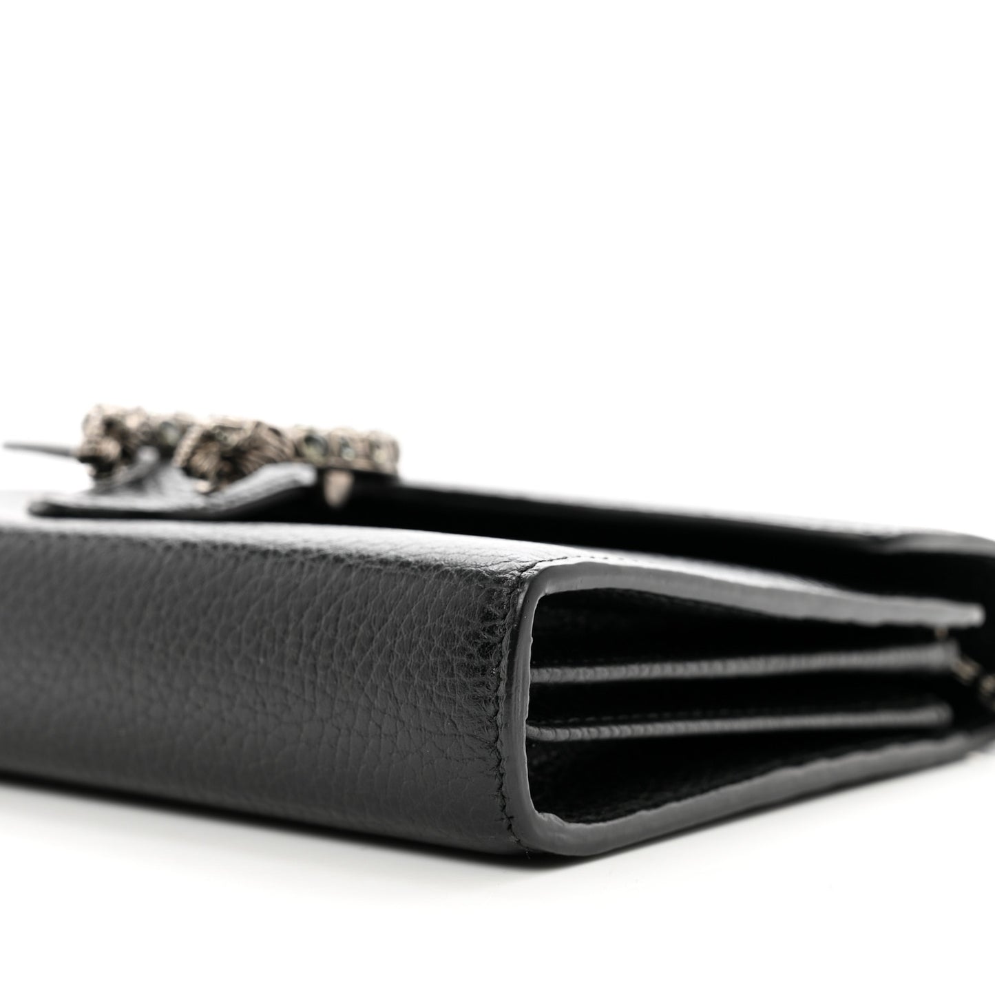 Calfskin Mini Dionysus Chain Wallet Black