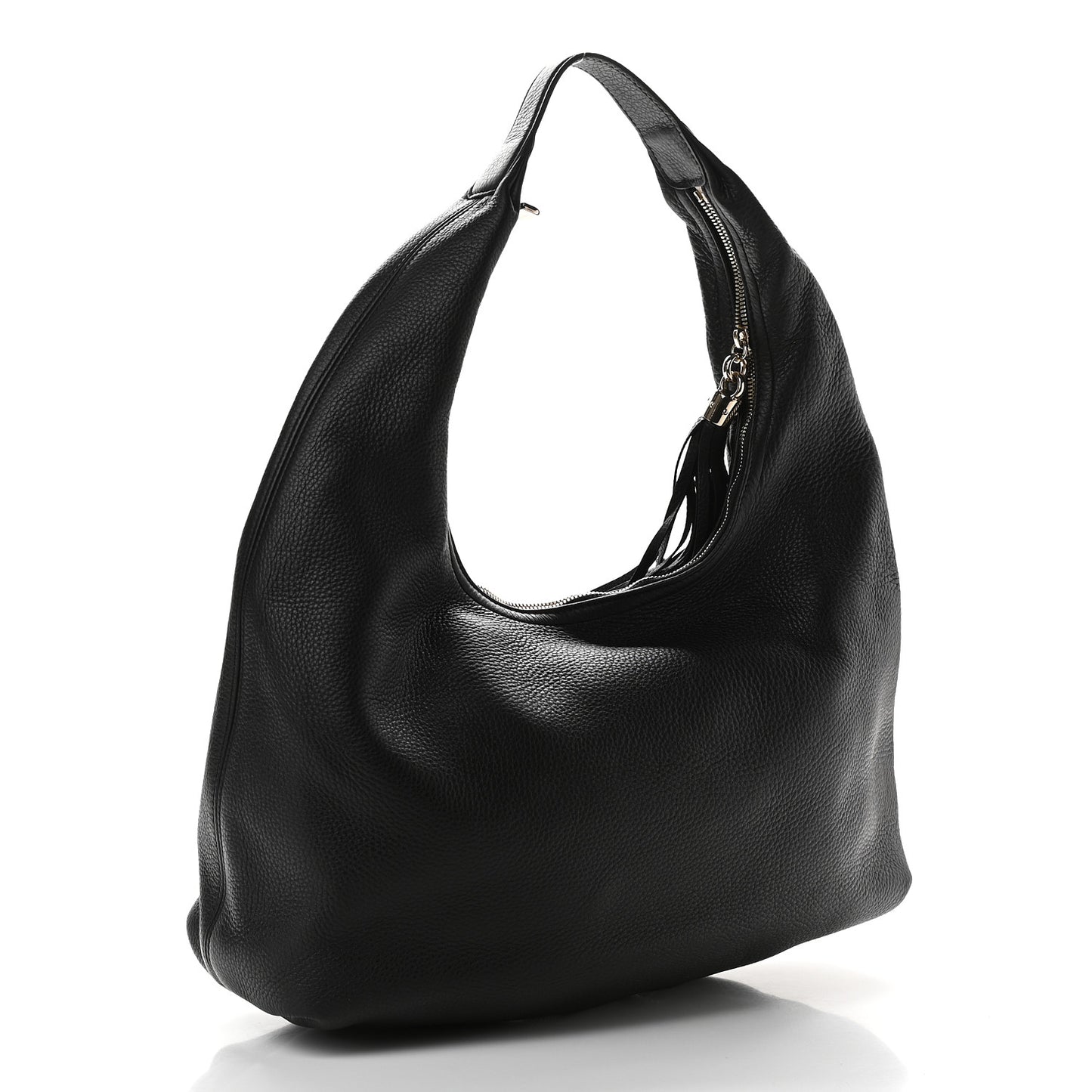 Pebbled Calfskin Soho Hobo Black