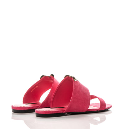 Louis Vuitton Suede Bayfront Flat Mules 38 Framboise 4 of 8