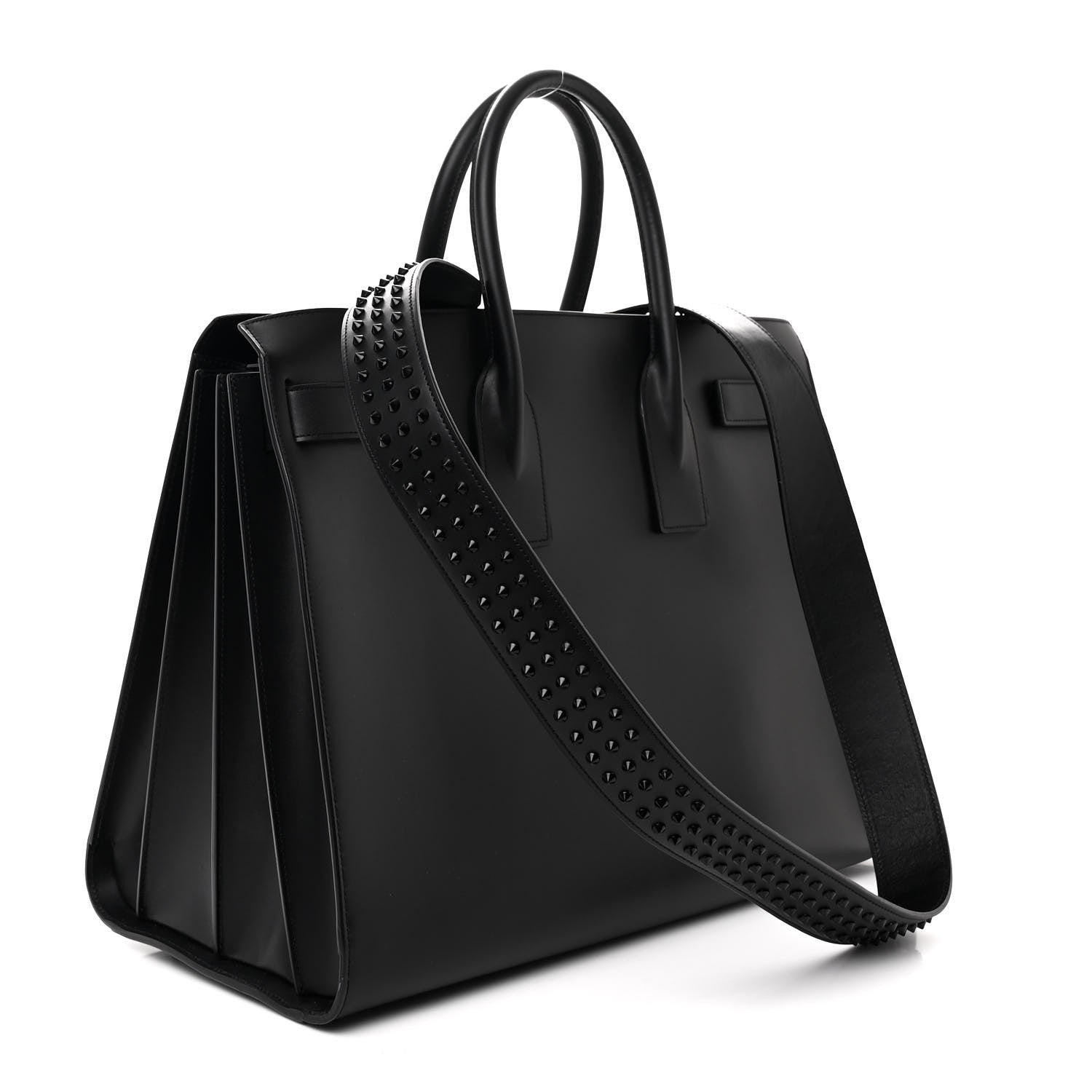 Saint Laurent Calfskin Stud Large Sac De Jour Carryall Black 3 of 10