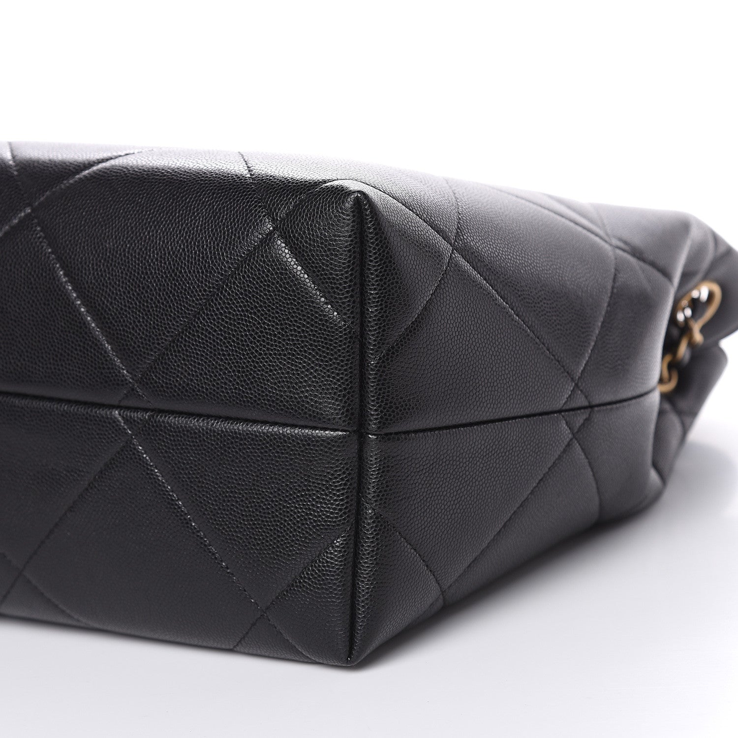 Chanel Caviar Quilted Large A Real Catch Shopping Bag Black 9 of 10