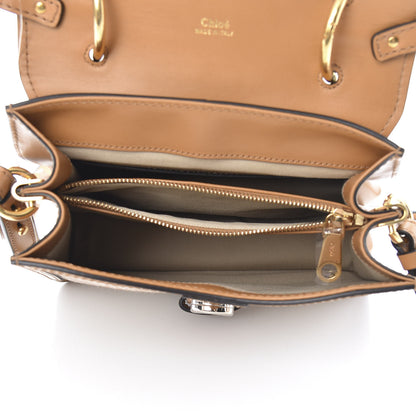 Chloe Calfskin Crocodile Embossed Canvas Small Aby Day Shoulder Bag Misty Forest 5 of 10