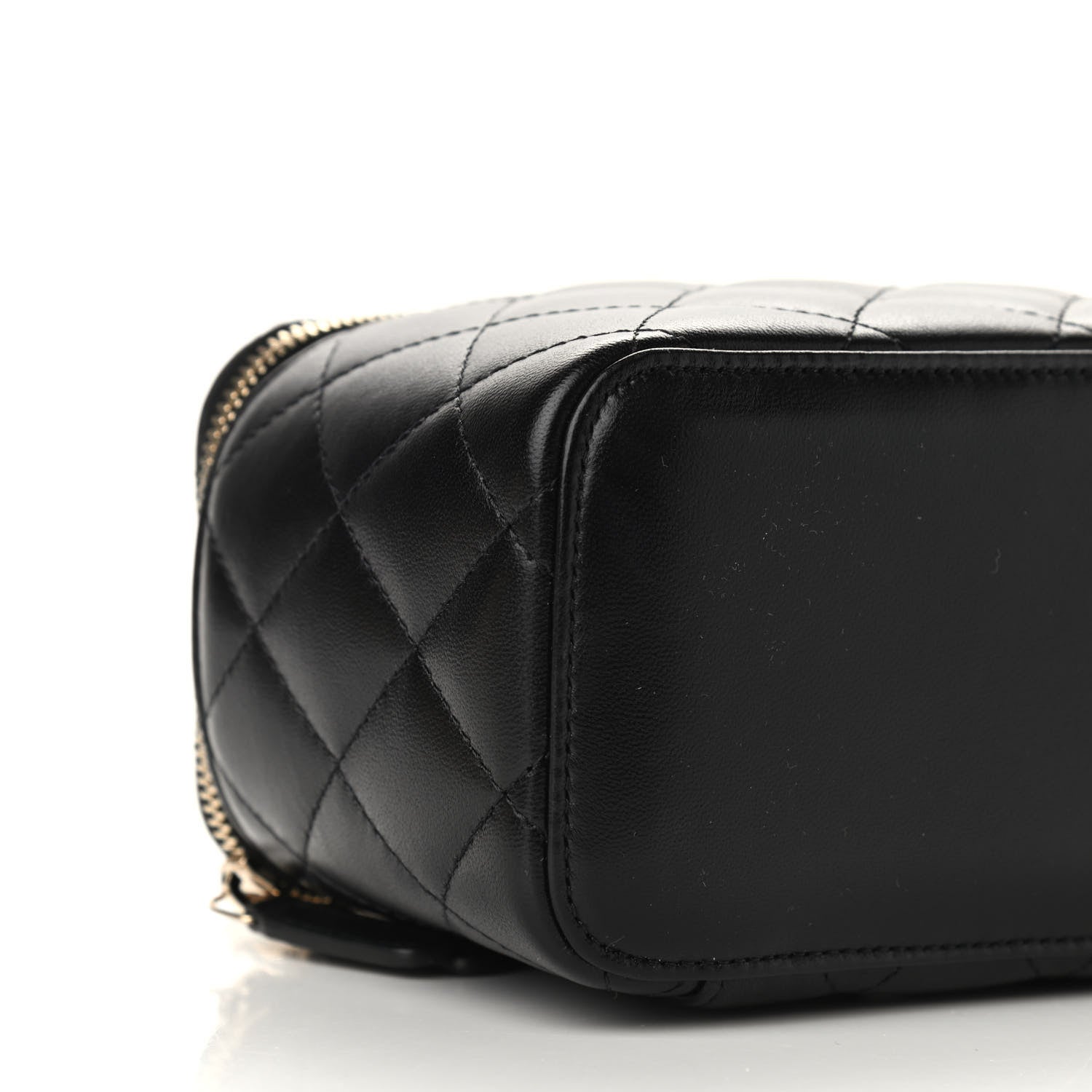 Chanel Lambskin Quilted Small Vanity Case With Chain Black 8 of 9