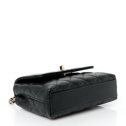 Chanel Iridescent Caviar Quilted Extra Mini Coco Handle Flap Black 4 of 12