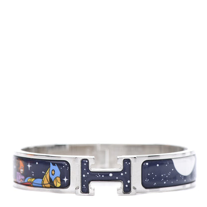 Hermes Enamel Narrow Space Derby Clic Clac H Bracelet PM Indigo Multicolor 1 of 6