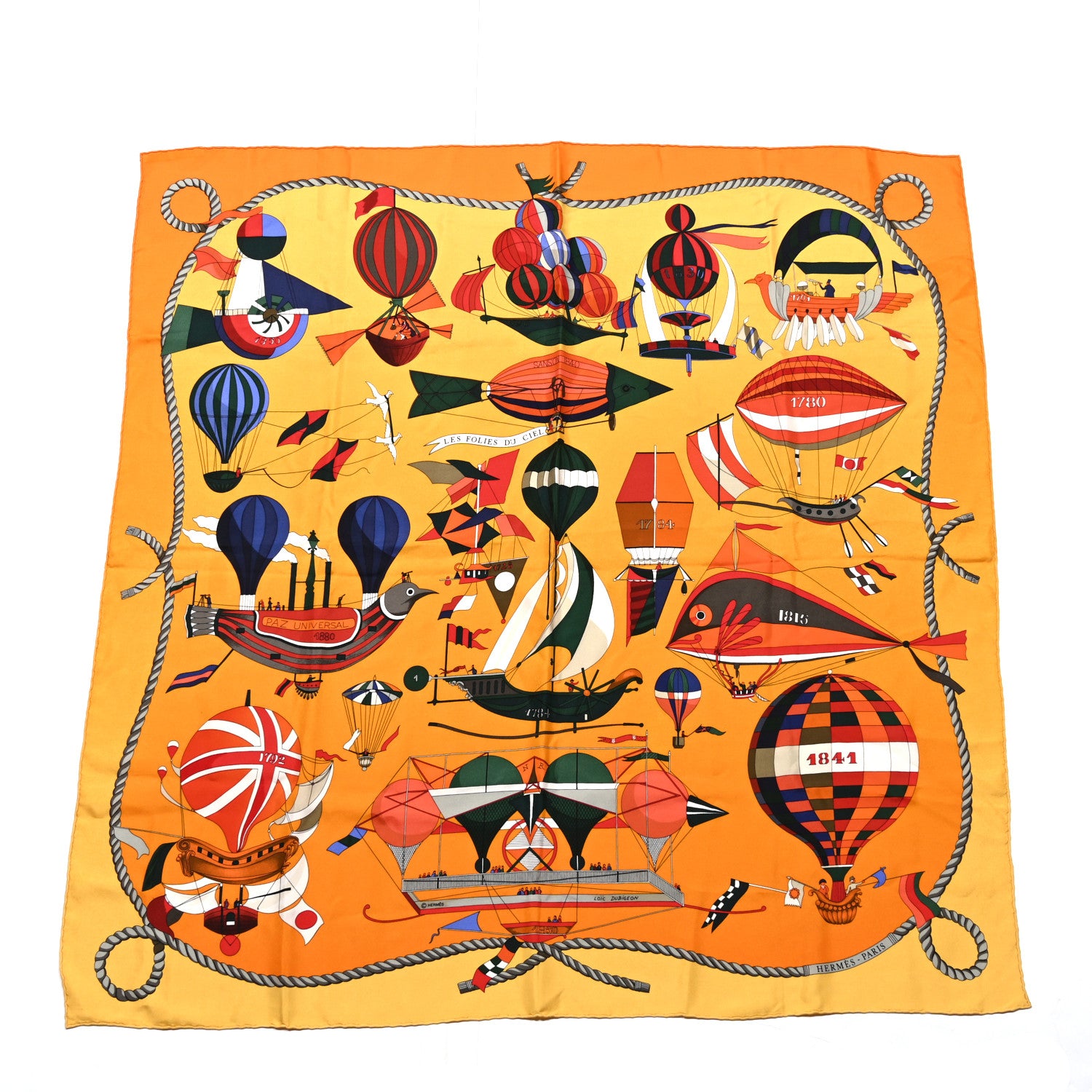Hermes Silk Les Folies Du Ciel Scarf 90 1 of 4